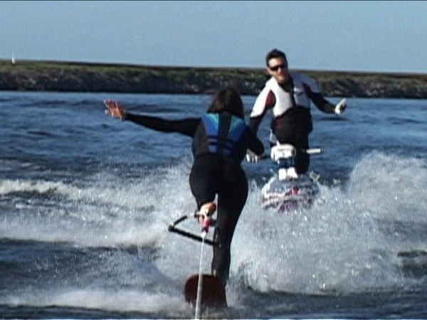 Forbes photo shoot — jetski pulling wakeboarder