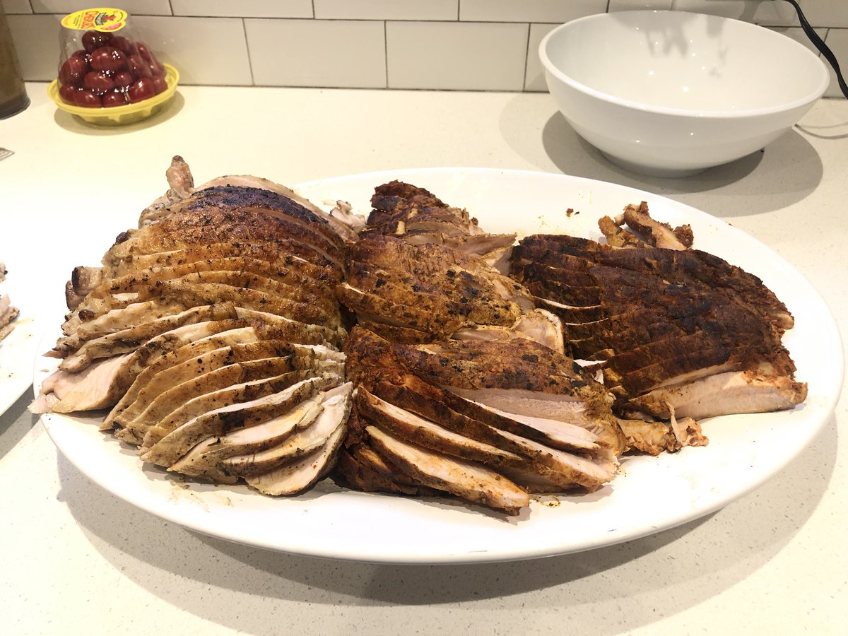 Sous vide turkey served
