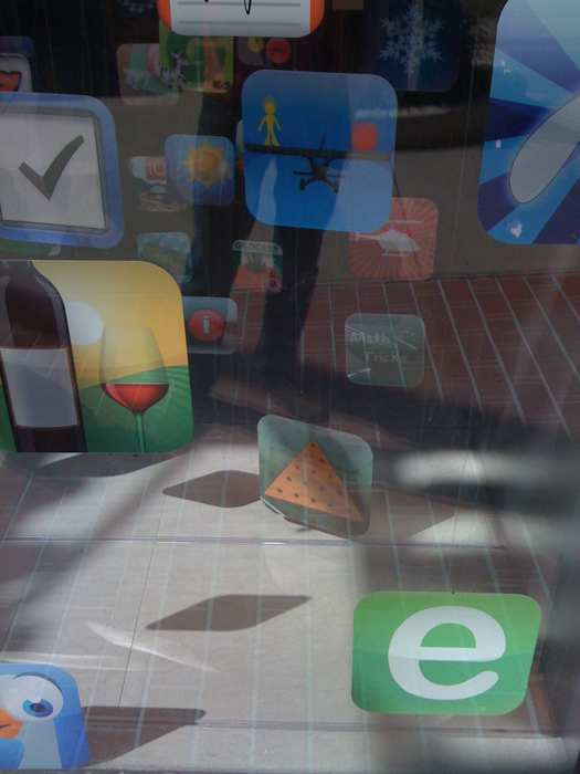 PegJump in the Apple Store window