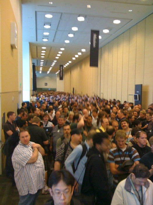 Near the front at the WWDC keynote